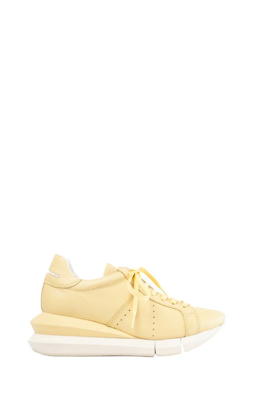 Alenzon Wedge Sneaker in Pastel Yellow