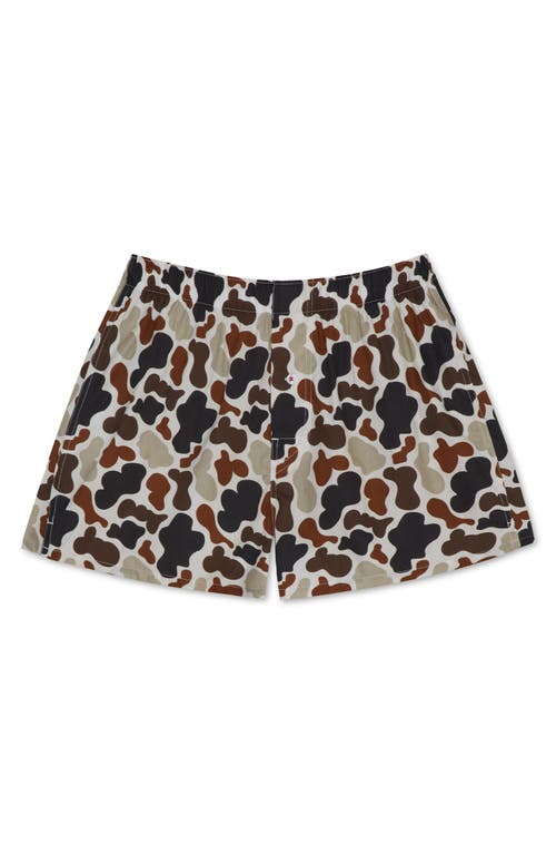 Shop Druthers Nyc Organic Cotton Duck Camo Boxer Short In Cow