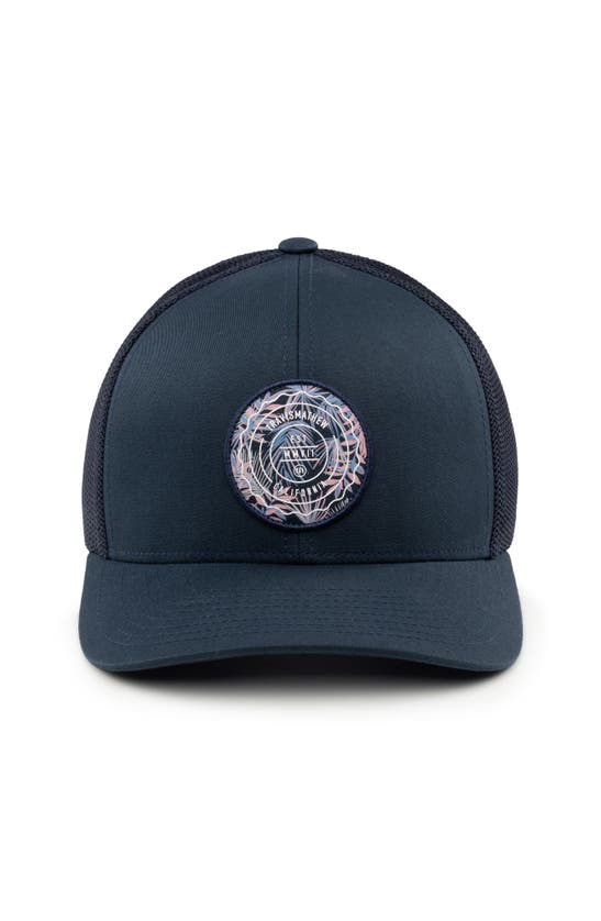 Shop Travis Mathew The Patch Floral Baseball Cap In Blue Nights