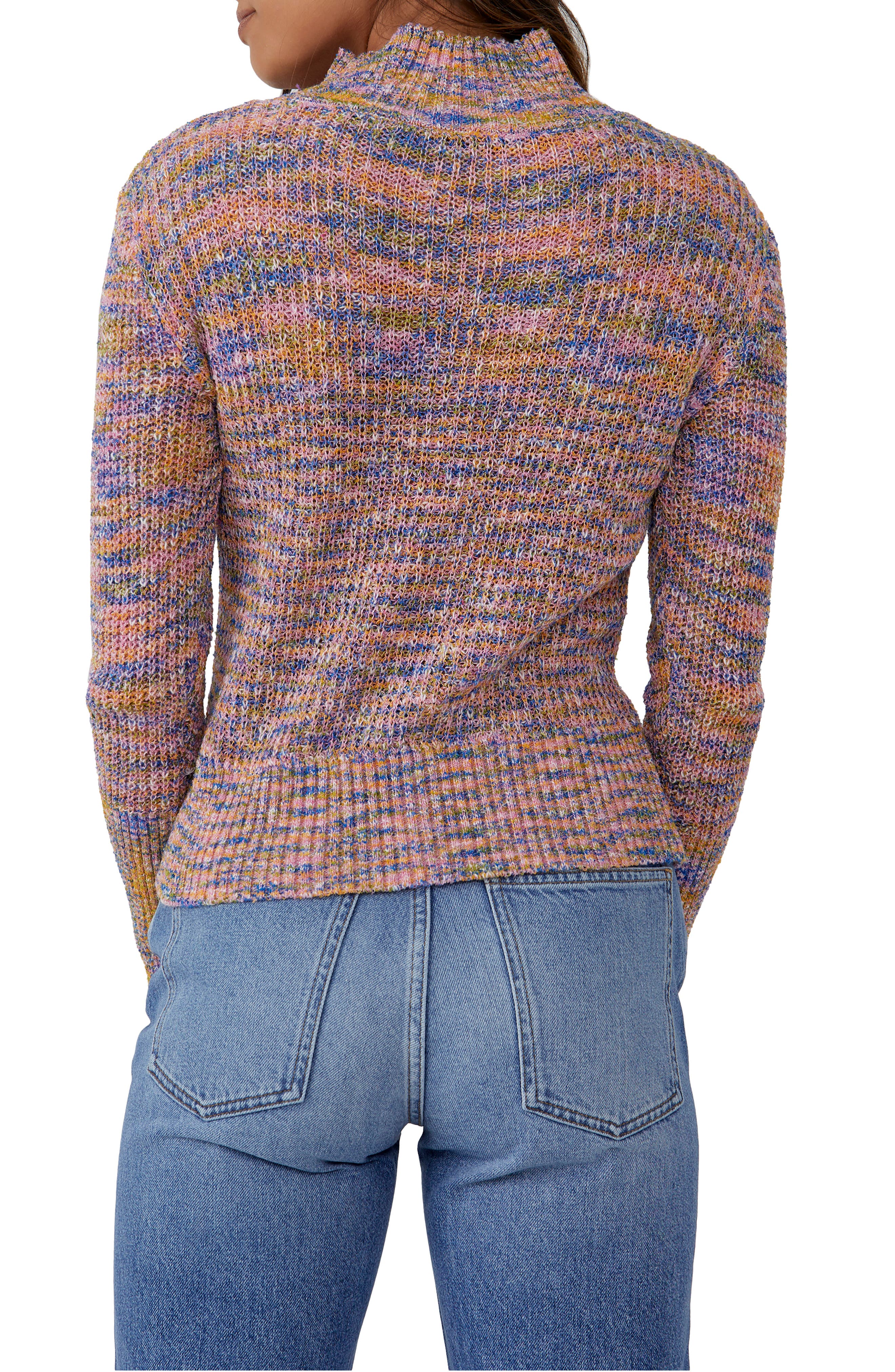 Free People Women's Blair Spacedye Pullover S Women's Candy Combo