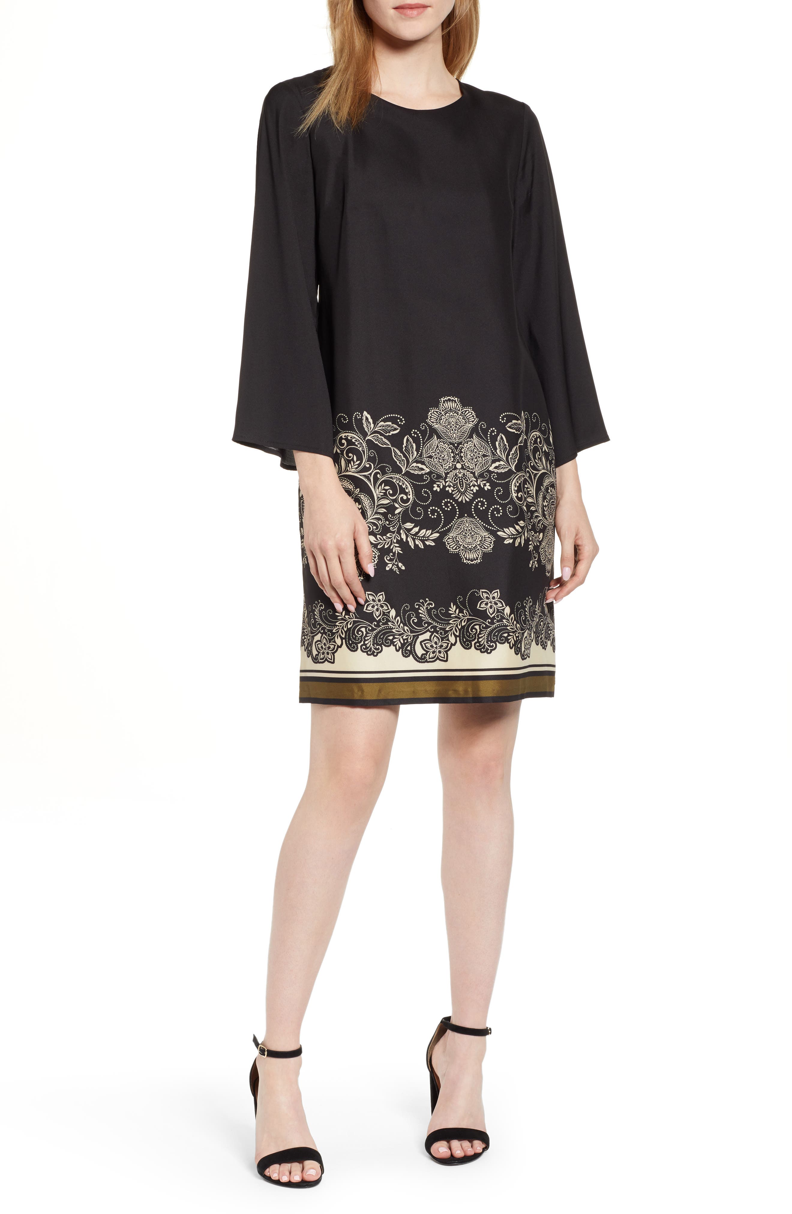 vince camuto paisley shift dress