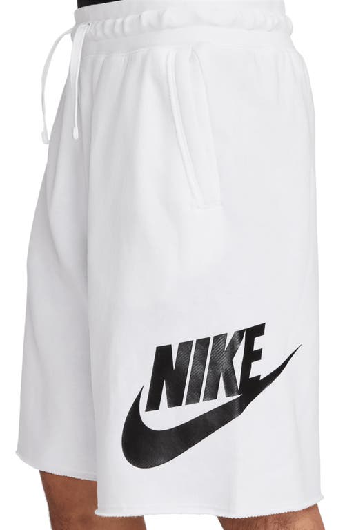 Shop Nike Club Alumni Sweat Shorts In White/white/black