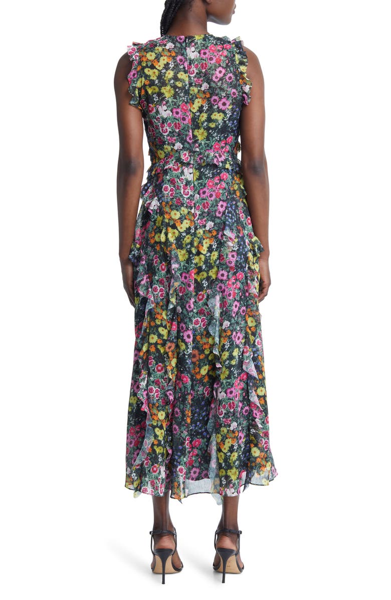 Ted Baker London Gloriha Waterfall Floral Sleeveless Midi Dress | Nordstrom