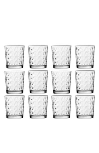 Shop Fortessa Ornamento Olivio Set Of 12 Tumbler Glasses In Clear