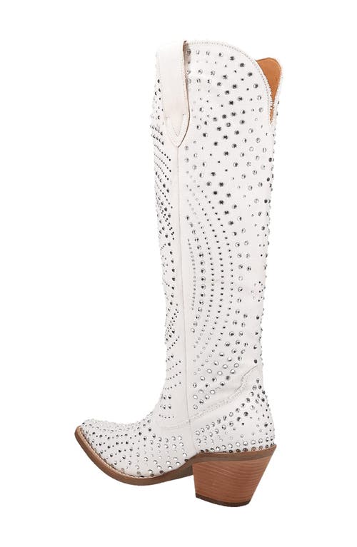 Shop Dingo Honkeytonk Honey Knee High Denim Boot In White