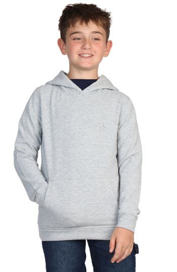 Tailorbyrd Kids' Sueded Fleece Hoodie In Light Grey Heather