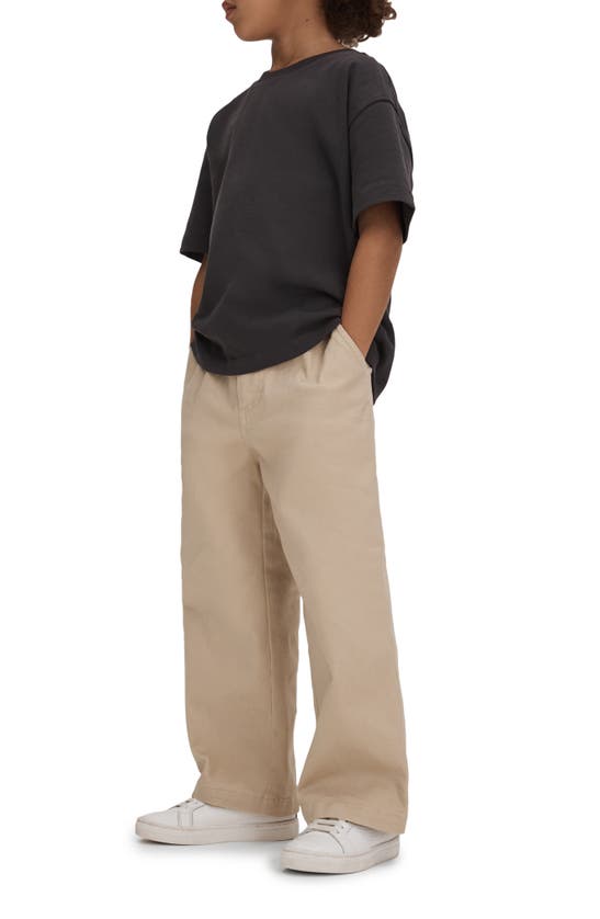 Shop Reiss Kids' Colter Jr. Cotton Chinos In Stone