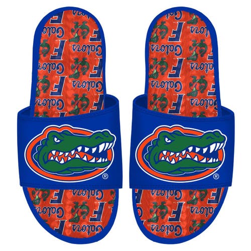 ISLIDE Florida Gators Team Pattern Gel Slide Sandals in Royal