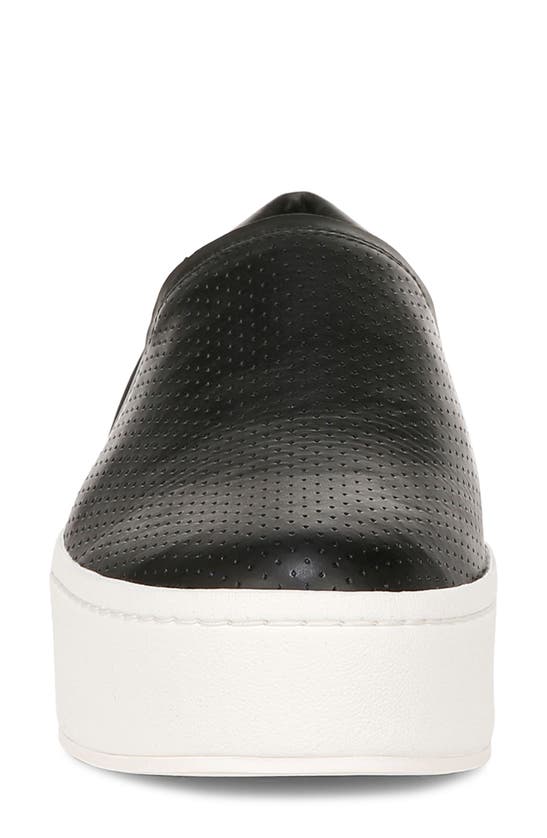 Shop Vince Warren Perforated Platform Sneaker In Black