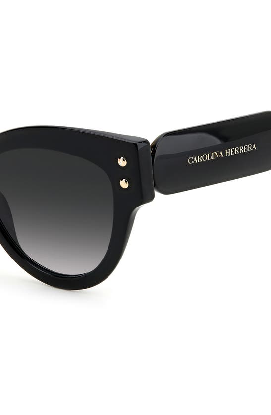 Shop Carolina Herrera 54mm Cat Eye Sunglasses In Havana / Black Gradient