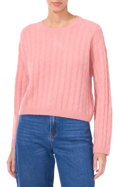 Shop 1.state Mixed Stitch Crewneck Sweater In Rosette