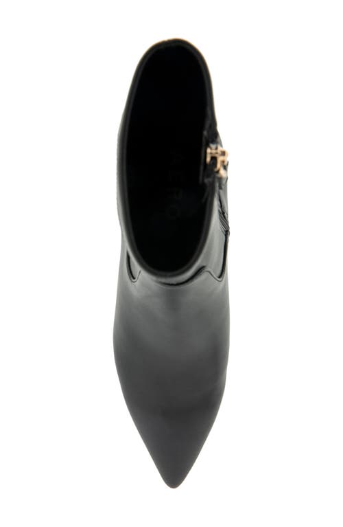 Aerosoles Lasko Kitten Heel Bootie In Black Stretch Smooth Faux