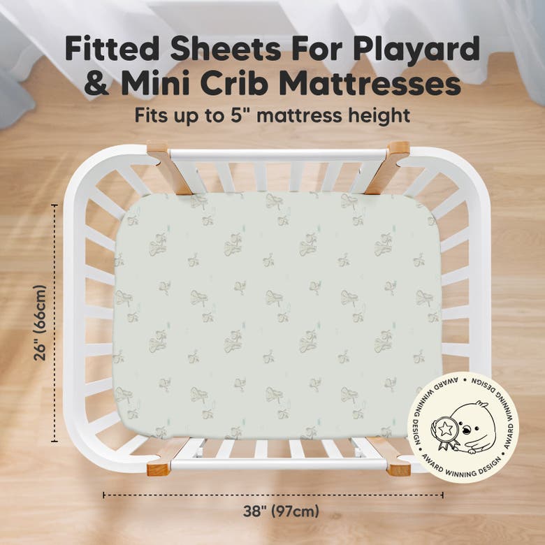 Shop Keababies Isla Fitted Mini Crib Sheets In Elly