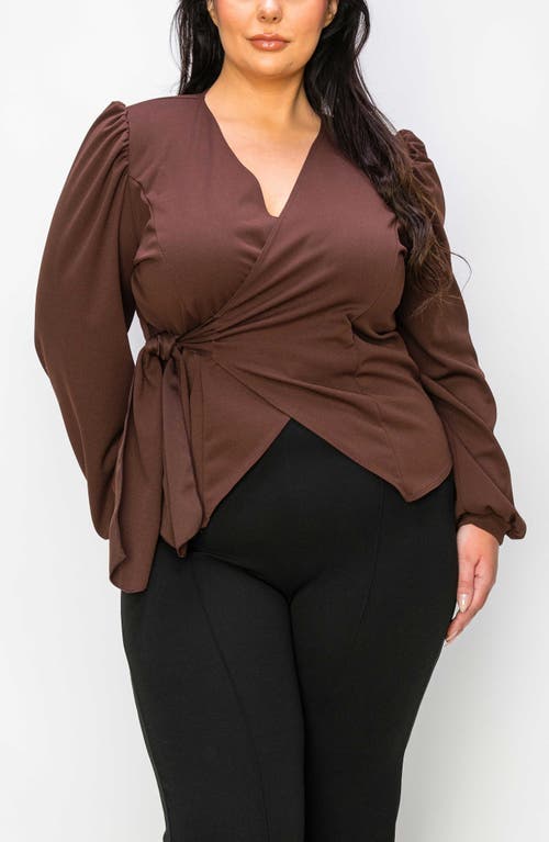 Shop L I V D Yelena Wrap Top In Light Brown