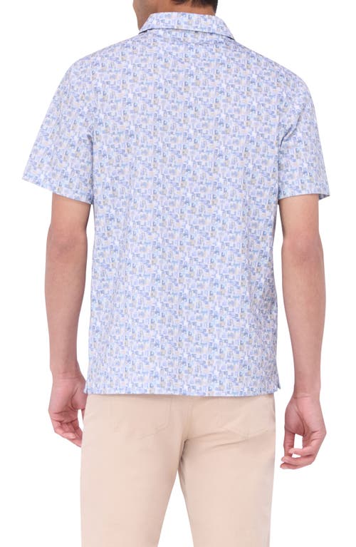 Shop Bugatchi Victor Ooohcotton® Abstract Print Polo In Lilac