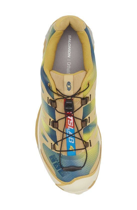 Shop Salomon Xt-4 Og Aurora Borealis Sneaker In Southern Moss/yellow/deep Dive