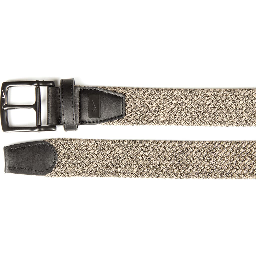 Nike Men's Heather Stretch Woven Belt In Khaki