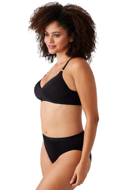 Shop Wacoal Simply Done Wireless Convertible T-shirt Bra In Black