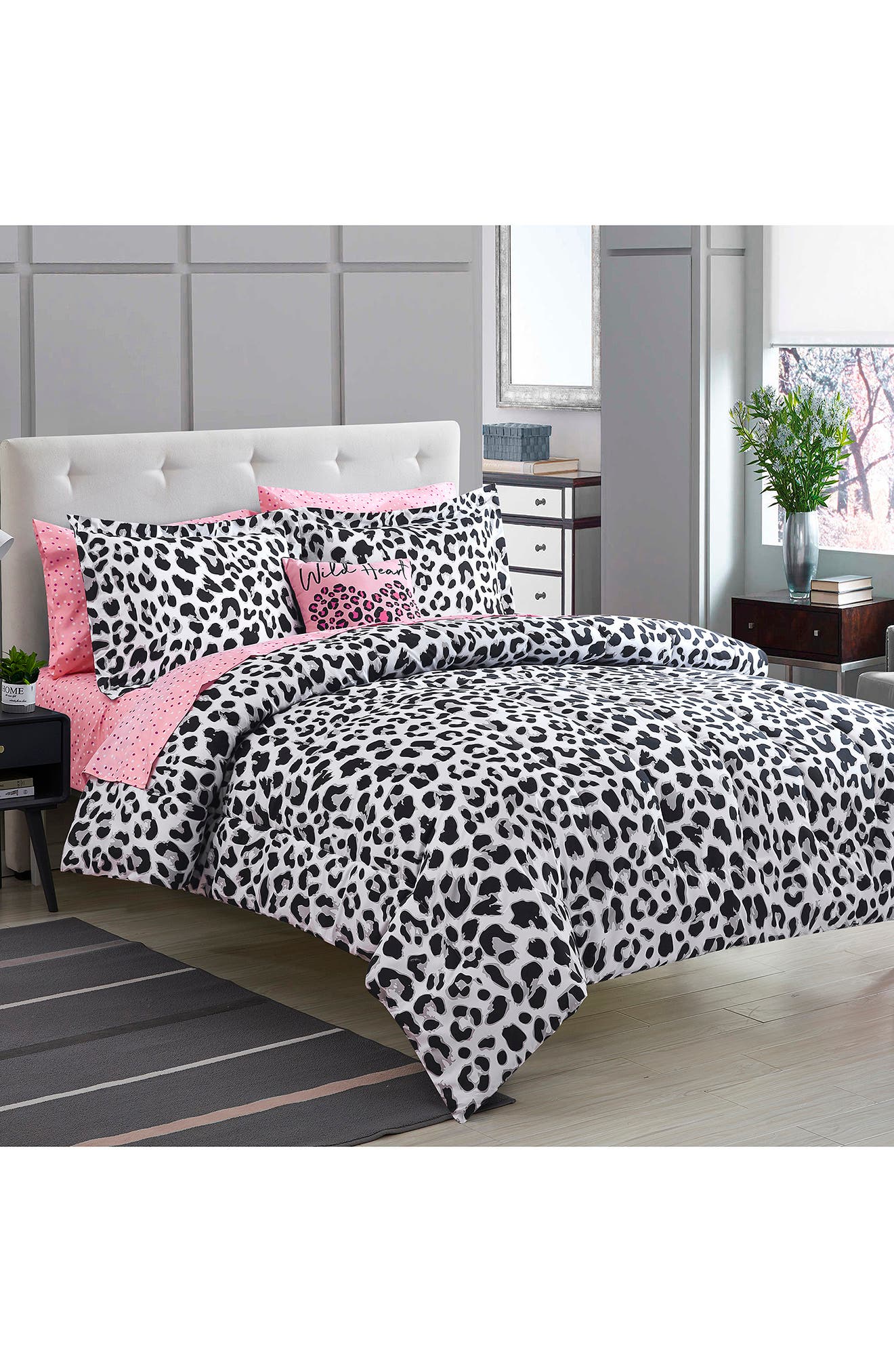 twin leopard comforter set