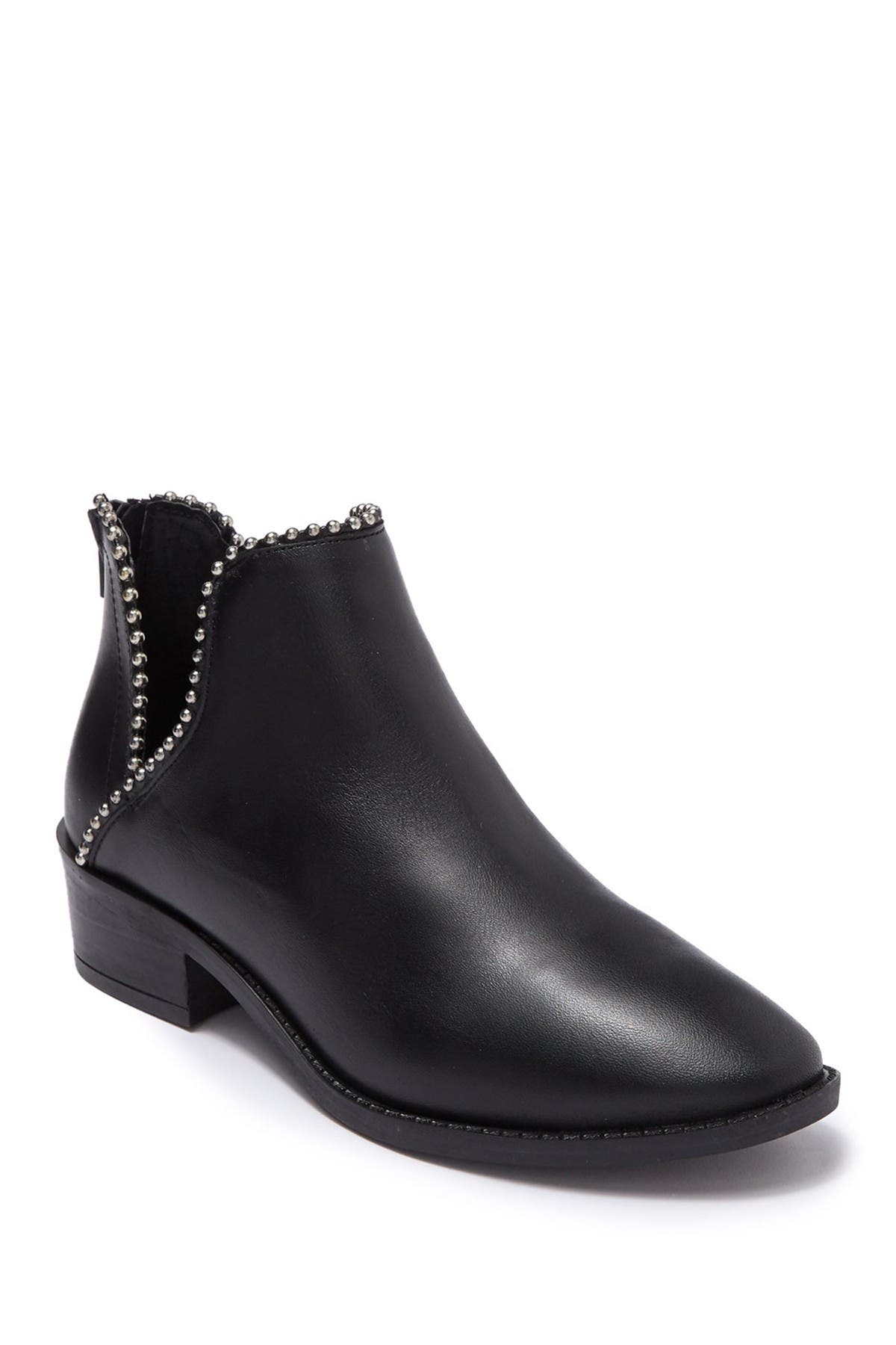 studded cut out ankle boots
