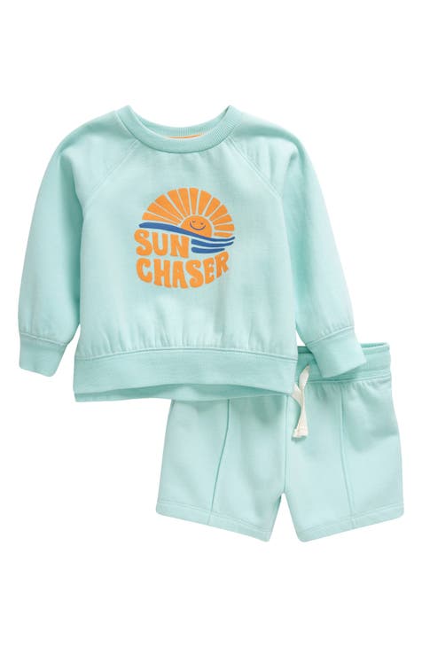 Graphic Sweatshirt & Pintuck Shorts (Baby)