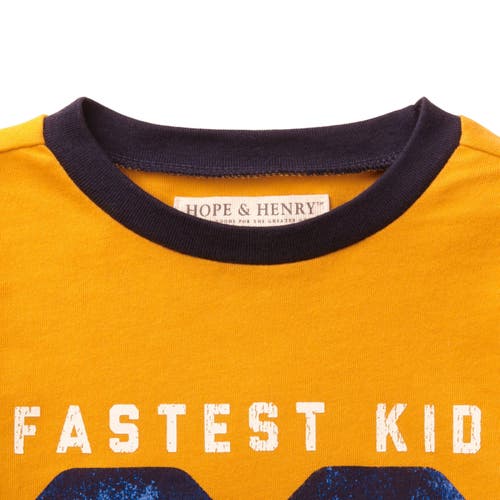 Shop Hope & Henry Boys' Long Sleeve Graphic Tee, Toddler In Gold