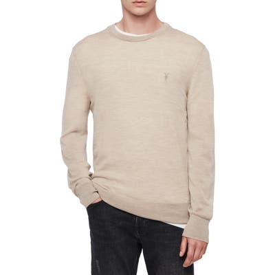 Allsaints Mode Slim Fit Merino Wool Sweater, Beige