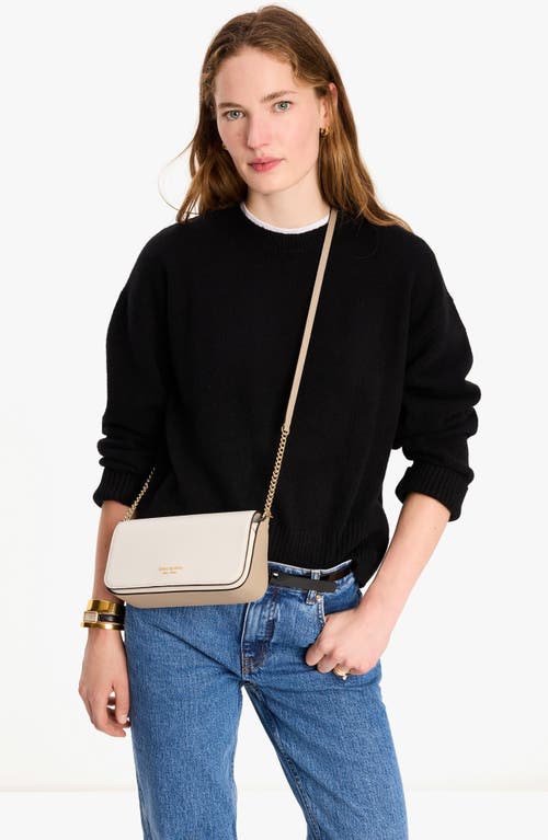 Kate Spade New York Devin Leather Chain Strap Crossbody Bag In Timeless Taupe Multi