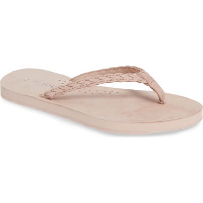 Jslides Nadia Braided Flip Flop, Pink