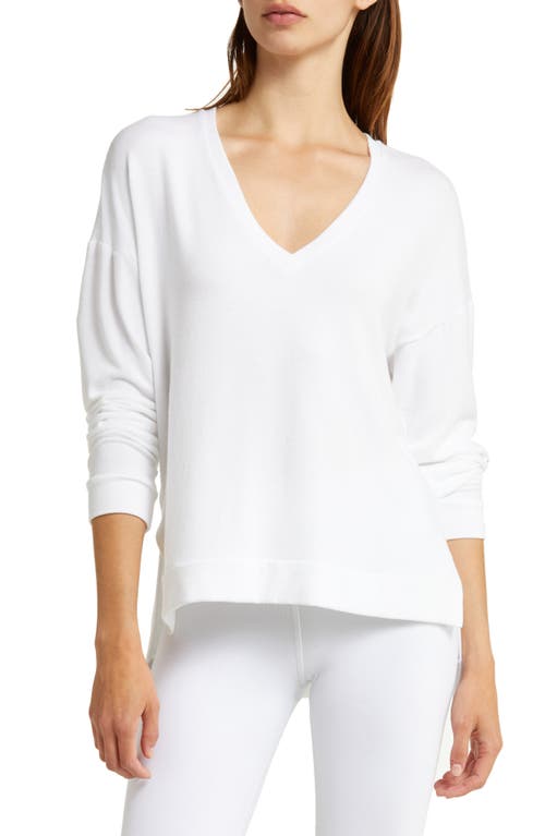 Beyond Yoga Long Weekend Knit Pullover in White