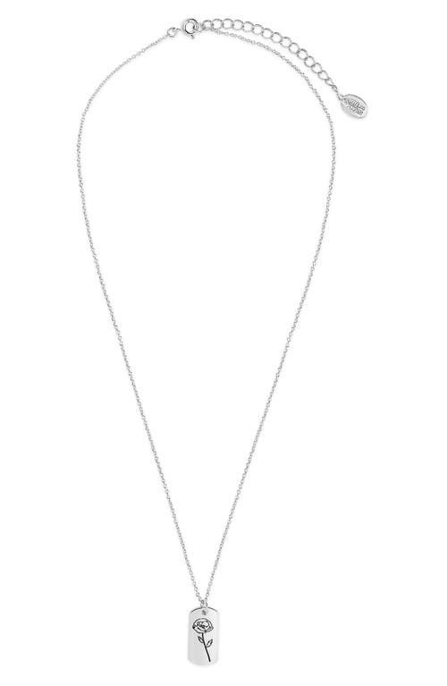 Sterling Forever Birth Flower Pendant Necklace in Silver/August at Nordstrom