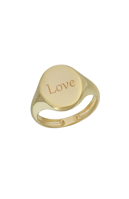 Bony Levy 14k Gold Love Signet Ring