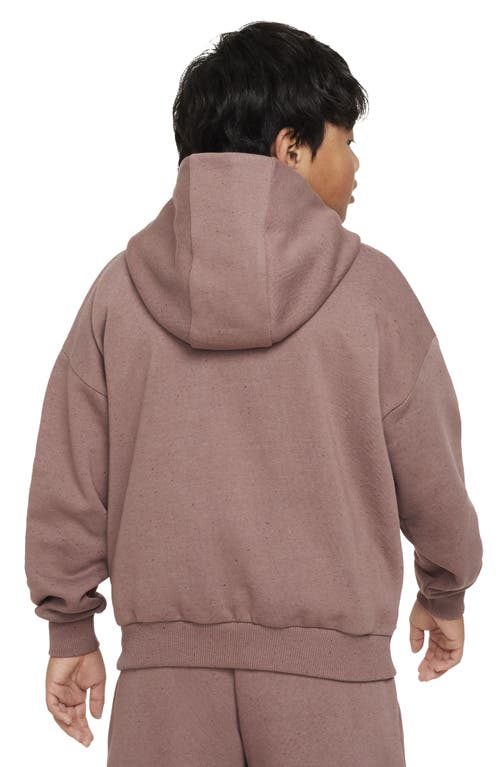 Shop Nike Kids' Icon Fleece Pullover Hoodie In Smokey Mauve/plum Eclipse