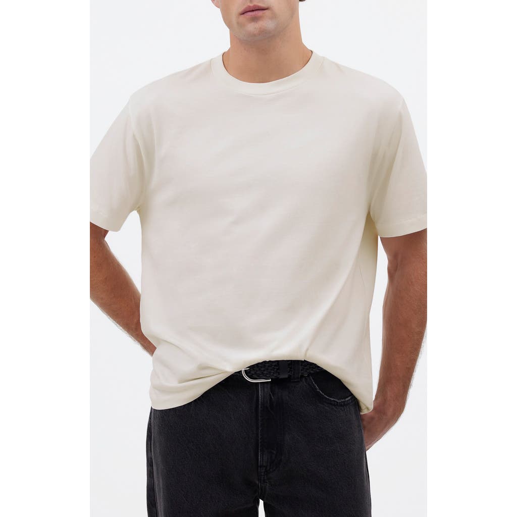 Madewell Garment-dyed Allday Crewneck Pocket Tee In Soft White