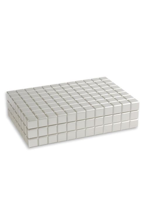 Bey-berk Modern Cube Watch Storage Box In Silver
