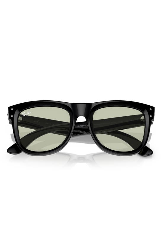 Shop Ray Ban Ray-ban Reverse Wayfarer 53mm Square Sunglasses In Black Green