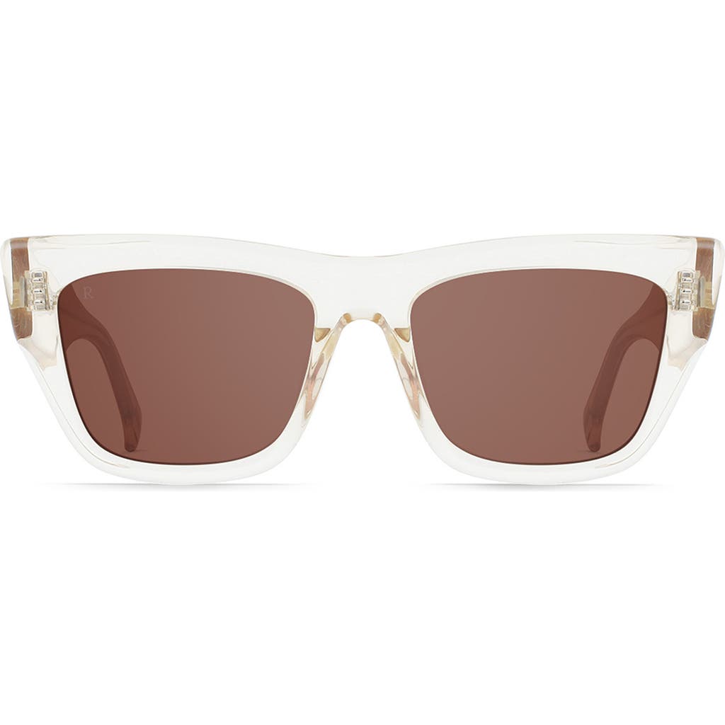 Raen Marza 53mm Square Sunglasses In White