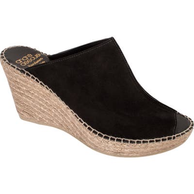 Andre Assous Cici Espadrille Wedge, Black
