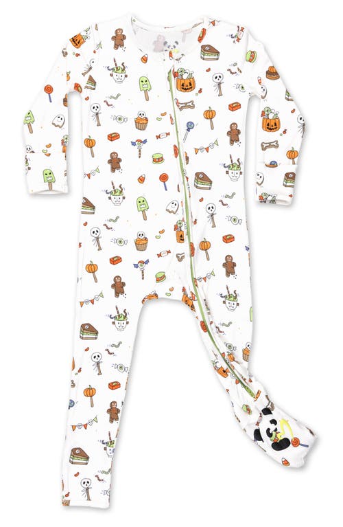 Shop Bellabu Bear Halloween Candy Convertible Footie Pajamas In White