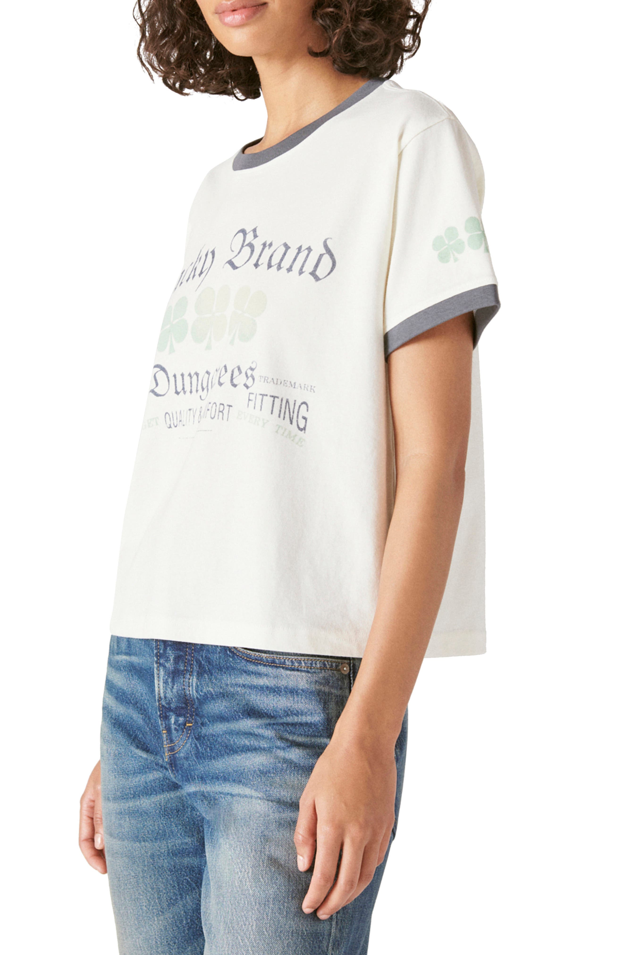 Logo Boxy Graphic Ringer Tee | Nordstrom