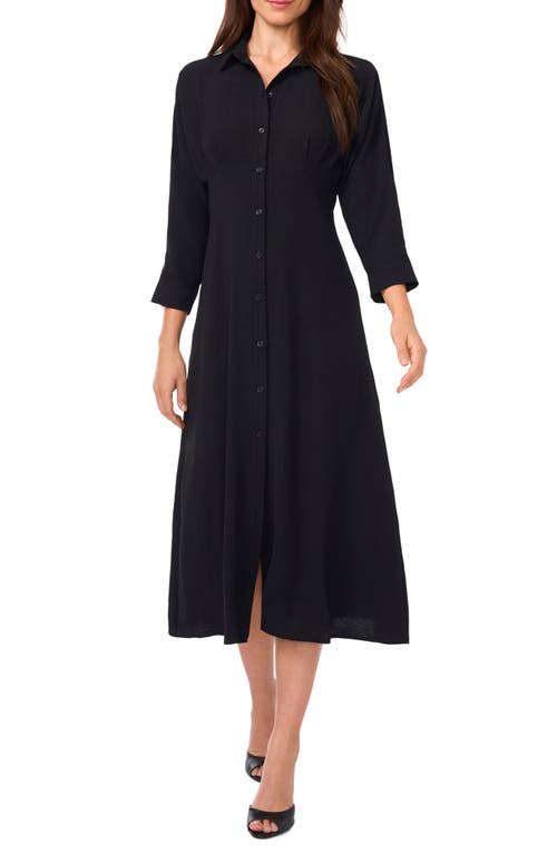 Shop Halogenr Halogen(r) Midi Shirtdress In Rich Black