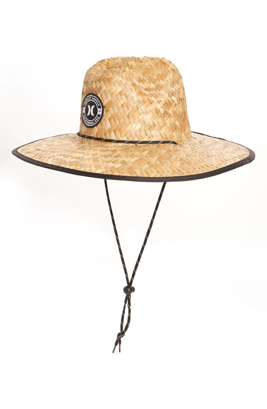 Shop Hurley Shoreline Straw Lifeguard Hat In Black