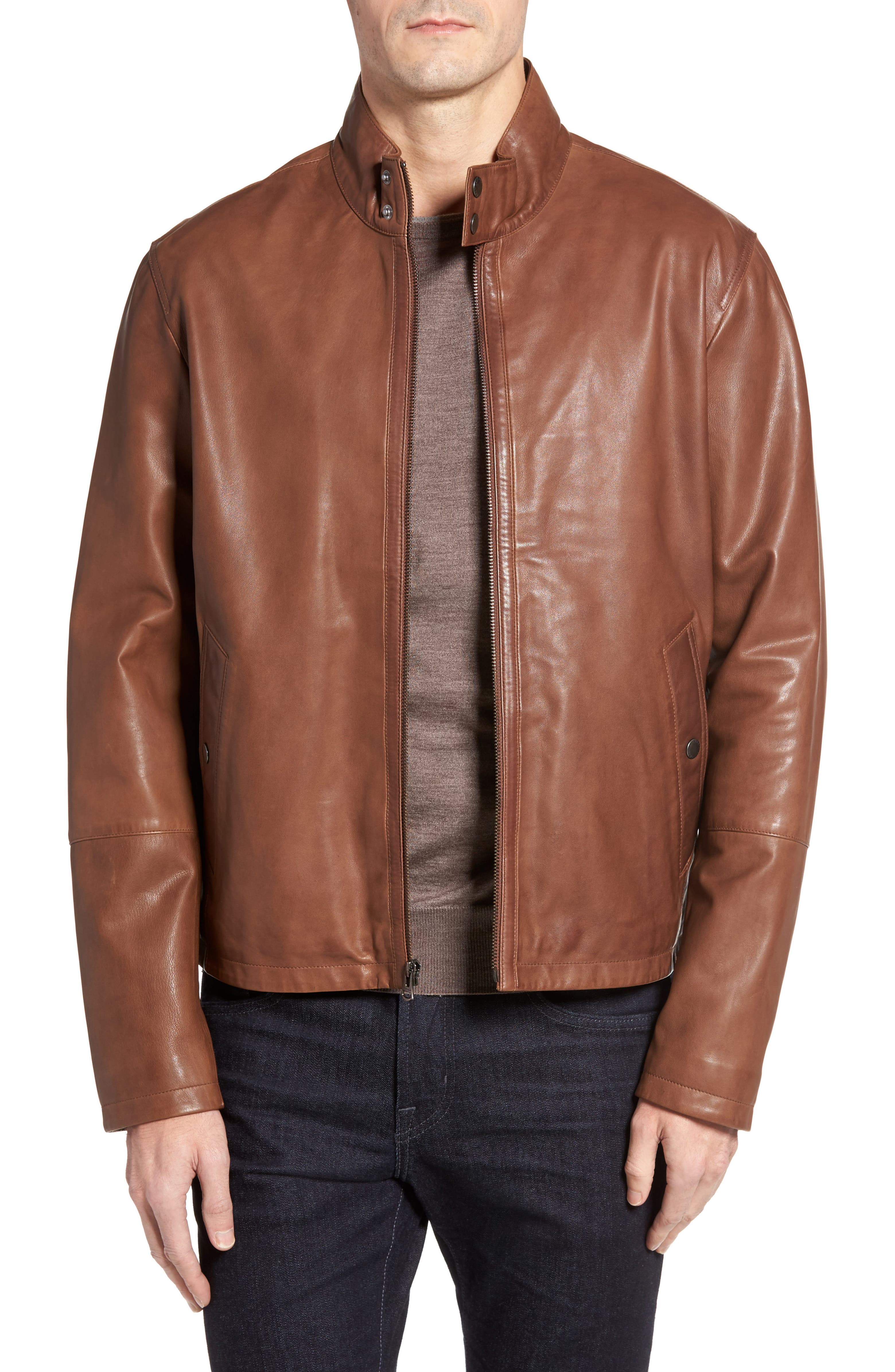Cole Haan Lamb Leather Jacket | Nordstrom