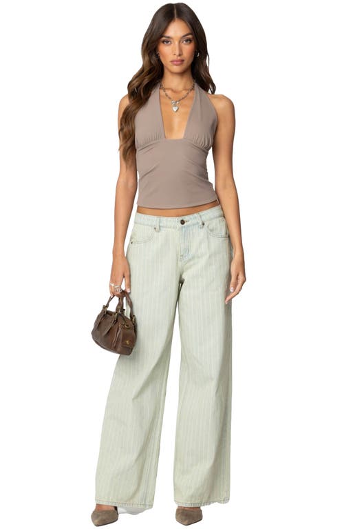 EDIKTED EDIKTED MILA DEEP SQUARE NECK HALTER STRETCH TOP