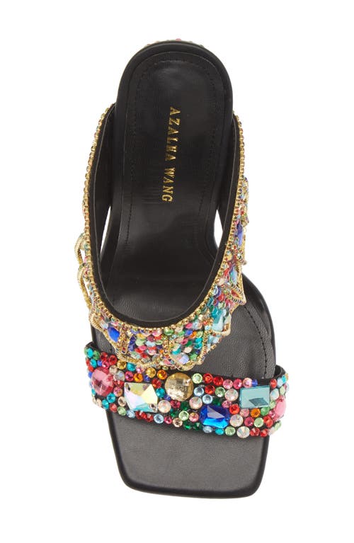 Shop Azalea Wang Camp Rhinestone Sandal In Multi