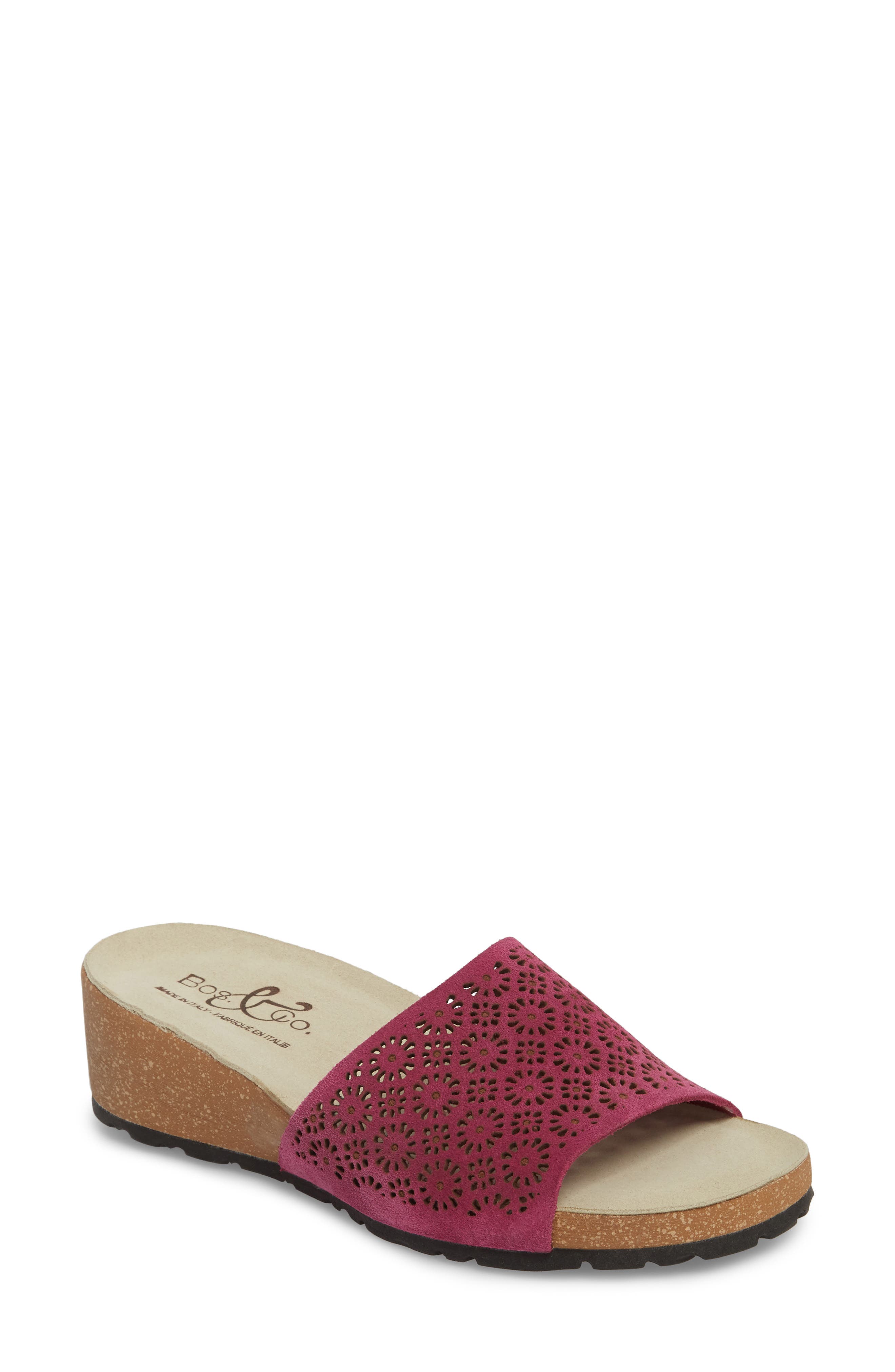 Bos. & Co. Loa Wedge Slide Sandal - Pink