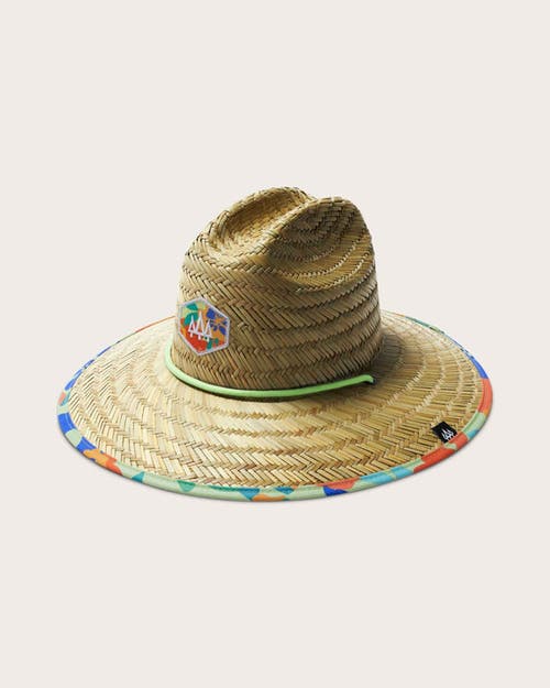 Hemlock Ross Big Kids Straw Lifeguard Hat In Abstract Floral