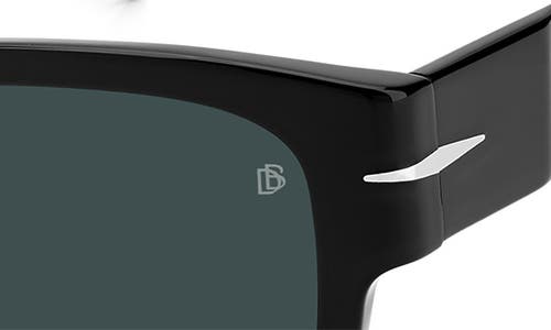 Shop David Beckham Eyewear 52mm Rectangular Sunglasses In Black