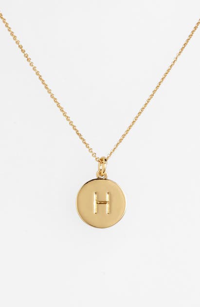 Kate Spade One In A Million Initial Pendant Necklace In H- Gold