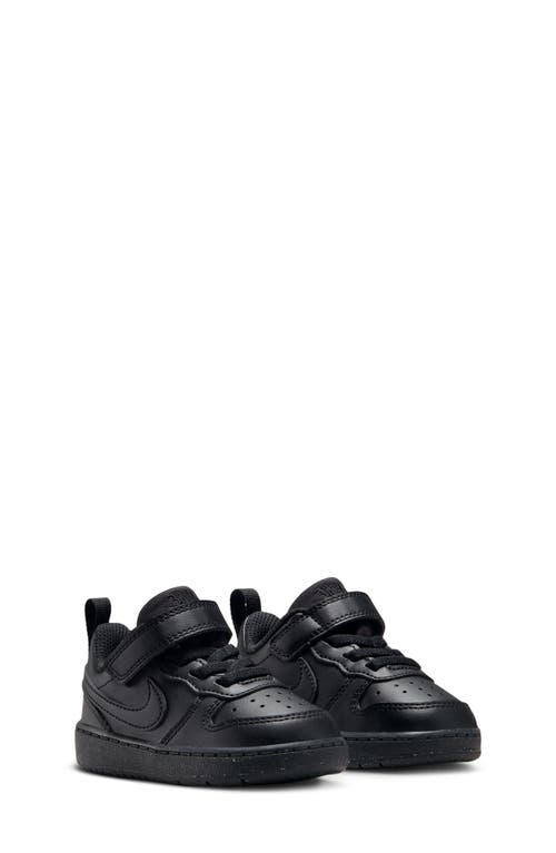 Shop Nike Kids' Court Borough Low Recraft Sneaker In Black/black/black